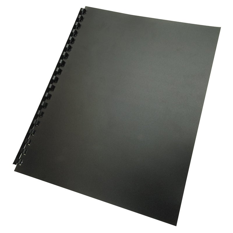 GBC Poly Binding Cover, 11"x8-1/2", 100% Recycled, Black, 25-Pack (25818) - Image 1
